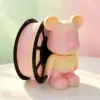 Jaune crème pêche arc-en-ciel mat