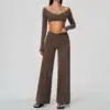 Brown Top+Pants Set