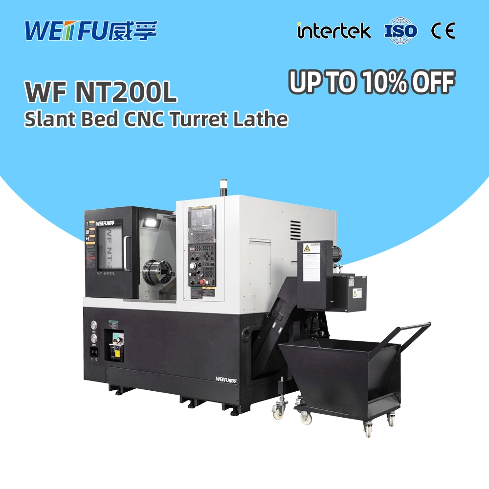 product cnc lathe slant bed turning center with fanuc system heavy duty 2 axis ht300 wf nt200l machine tool equipment torno para metal-0