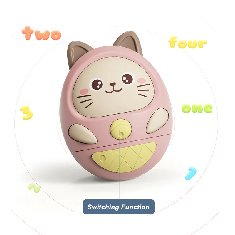 Новые Детские Музыкальные Игрушки для раннего обучения, милая электрическая детская игрушка-неваляшка, легкая развивающая игрушка-погремушка для маленьких кошек