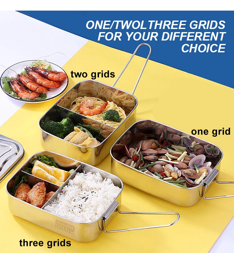 Wholesale Leakproof 304 Stainless Steel Bento Lunch Boxes With Lock