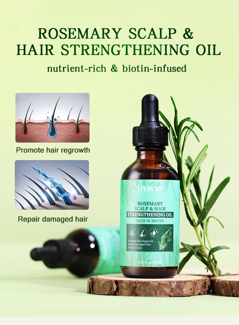 Rosemary Oil Hair Growth Strengthening Nourish Hair Scalp Care Organic ...