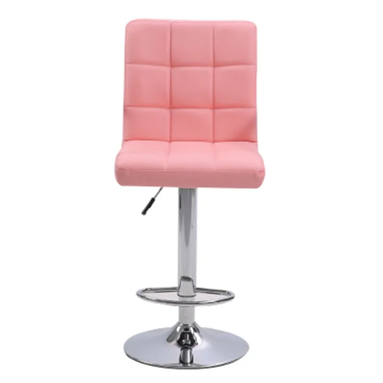 Modern Adjustable High Back bar swivel stool Leather Barstool Swivel Counter Height Tall Barstool Bar Chairs Stool with footrest