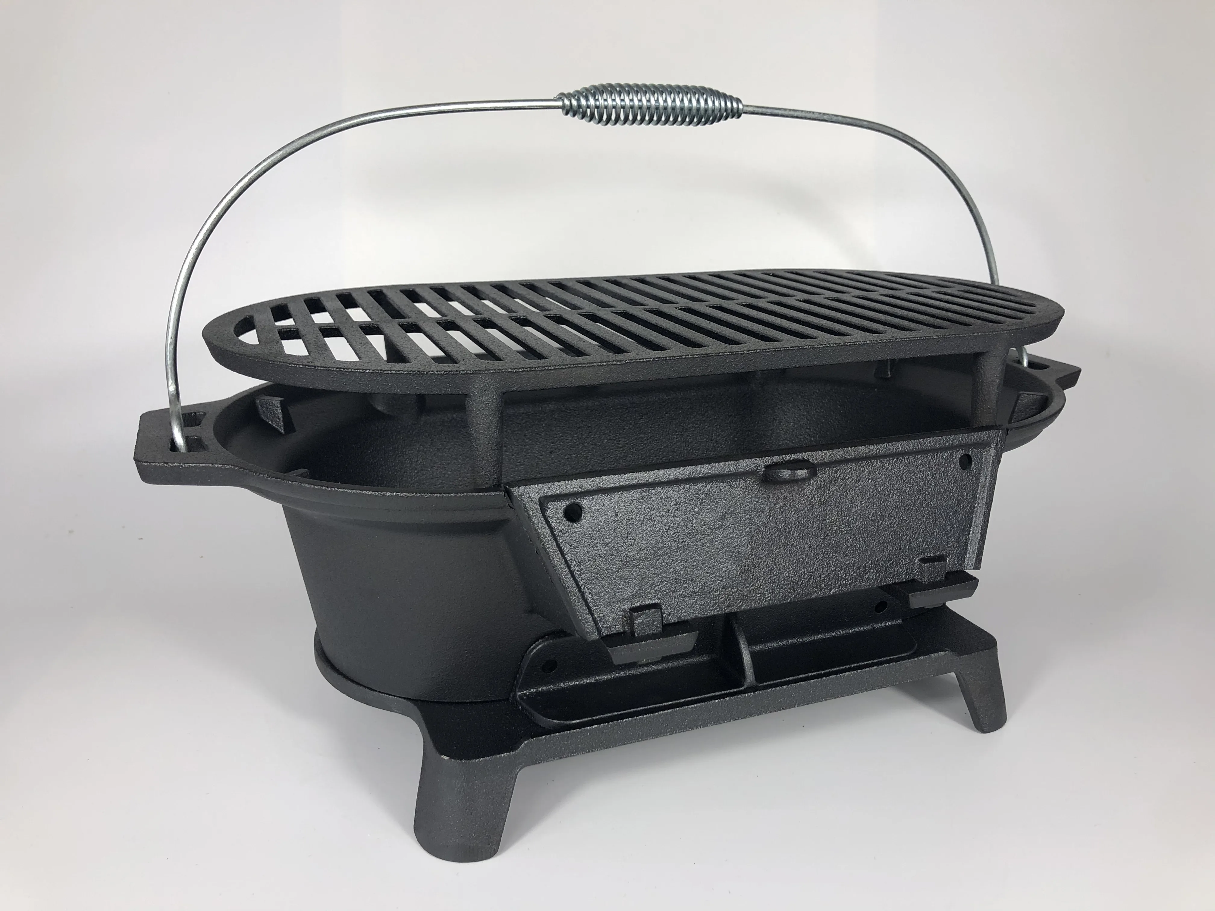 Factory Supplying Cast Iron Portable Charcoal Grill