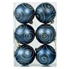 Painted 6cm6pcs (navy blue gold spiral)