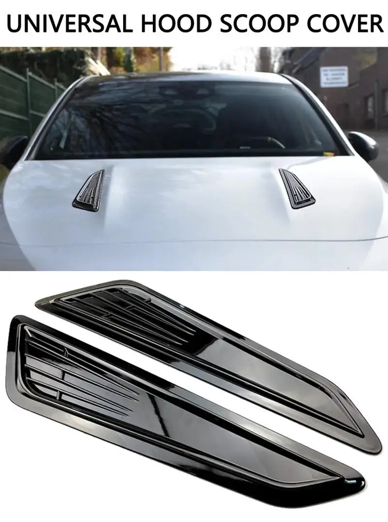 Auto Tuning Car Engine Hood Scoop Air Flow Vent Intake Cover For