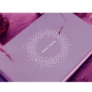 Hardcover A5 Casebound Wedding Guest Book Rustic Wedding Alternative with Thread Sewing Binding