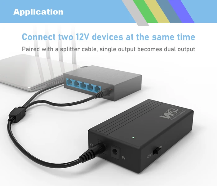 WGP Mini UPS Wifi Router 2A12V - Reliable Backup Battery