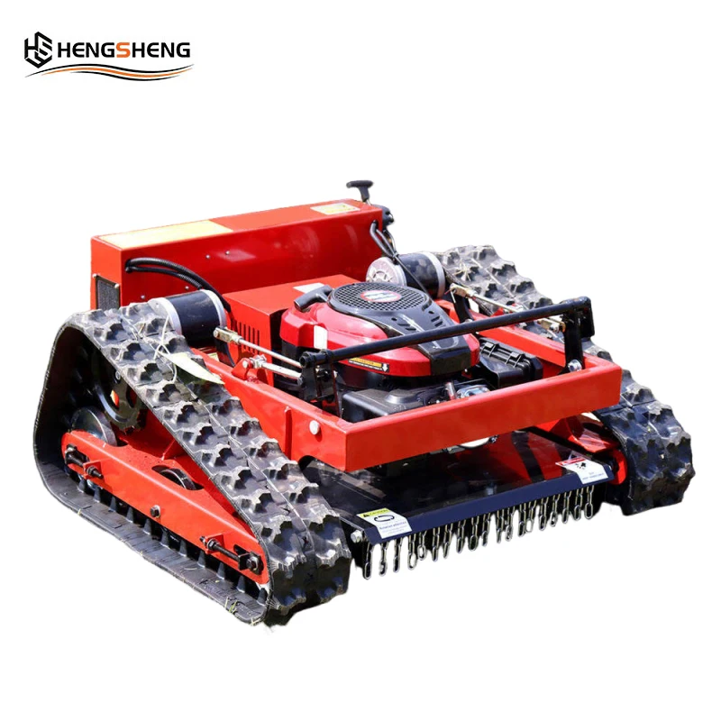 CE/EU/EPA Remote-controlled Tracked Lawn Mower Cutting Width 800mm Longxin Engine One-key Start 4.2 Acres Per Hour Robotic Mower
