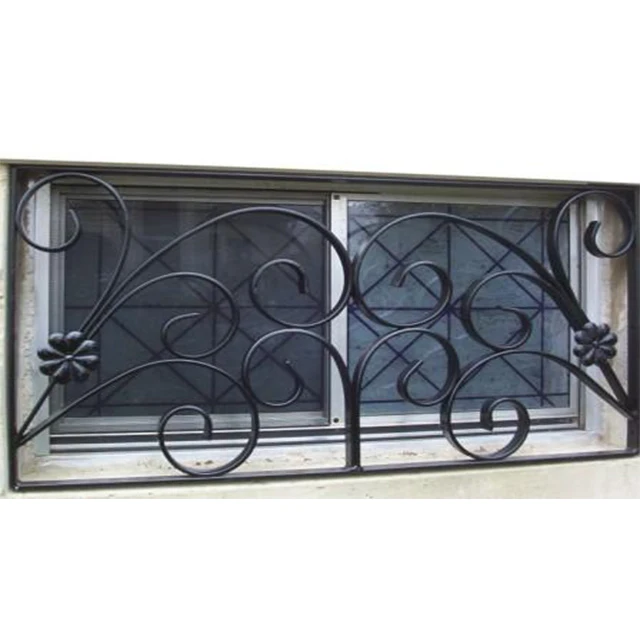 Decorative Steel Window Security Bars For Construction Wrought Iron