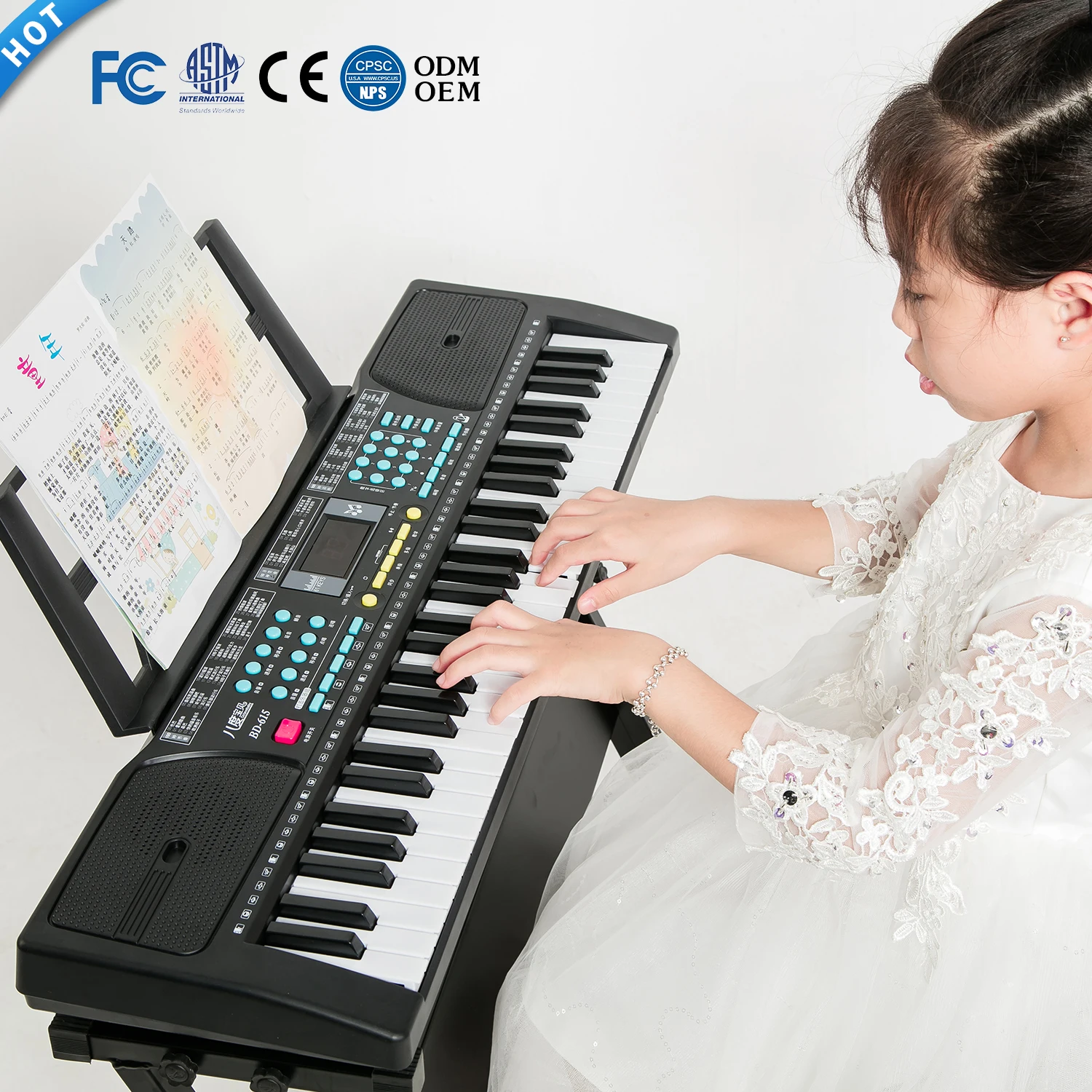 Educational Toy Piano 61 Keys Music Keyboard Teaching Electronic Organ Children Keyboard instruments with Lighting