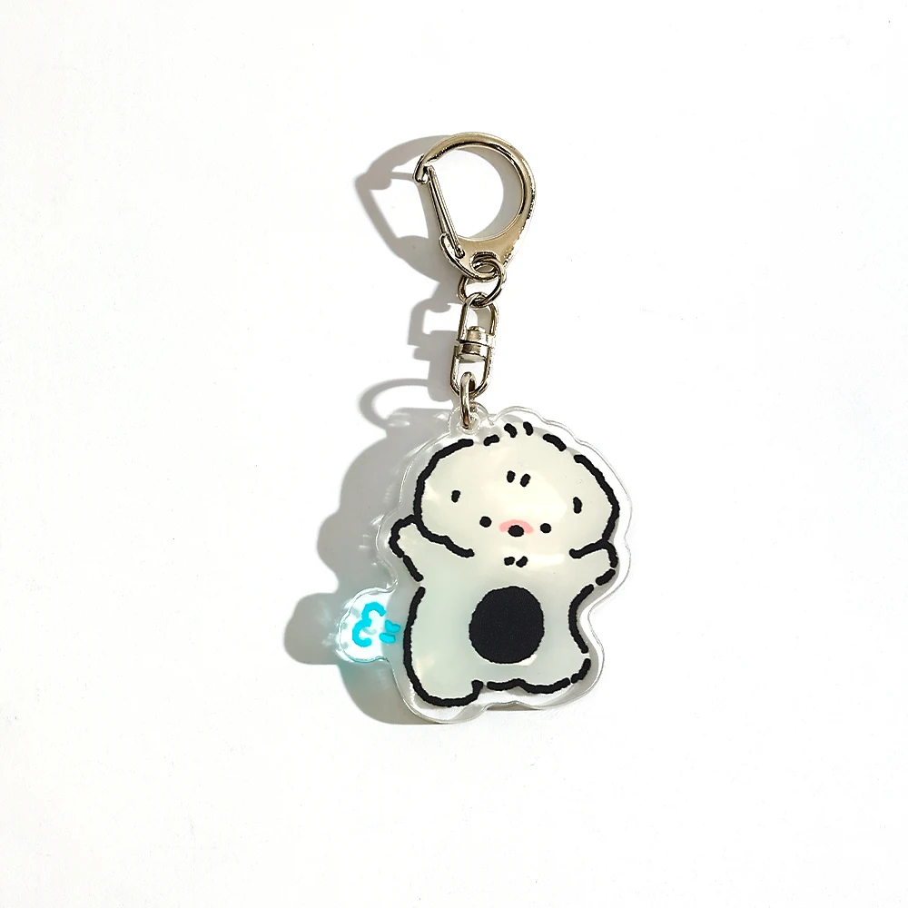 CNAWO Customized Cartoon Anime Kids Photo Keychain UV Printed CMYK Plastic and Metal Resin Material