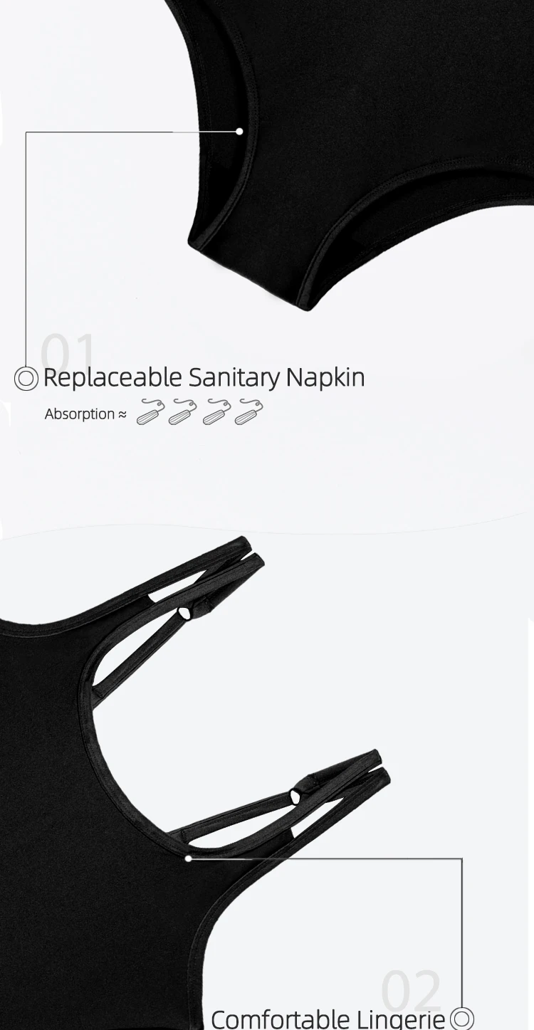 Wholesale Period Swimwear Adjustable Menstrual Swimsuit For Period