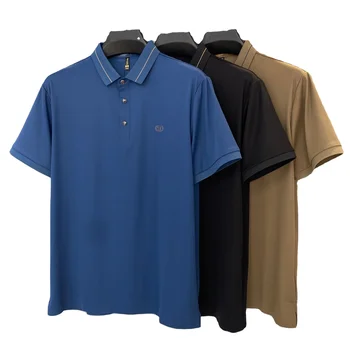 Garment manufacturers custom summer new high quality sweatshirt embroidery logo Polo shirt lapel T-shirt men's custom Polo shirt