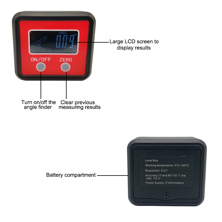 product new digital gauge level angle finder tool  angle finder with magnetic base  protractor inclinometer for construction-57