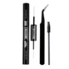 Set negro (pegamento para pestañas de doble cabezal + pinzas puntiagudas + cepillo pequeño de un solo cabezal)