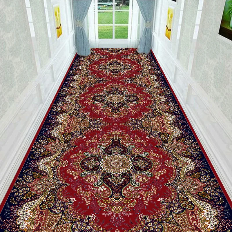 New Machine Made Carpets and Area Rugs for the Living Room Big Size Luxury Red Carpets for Hotel Aisle