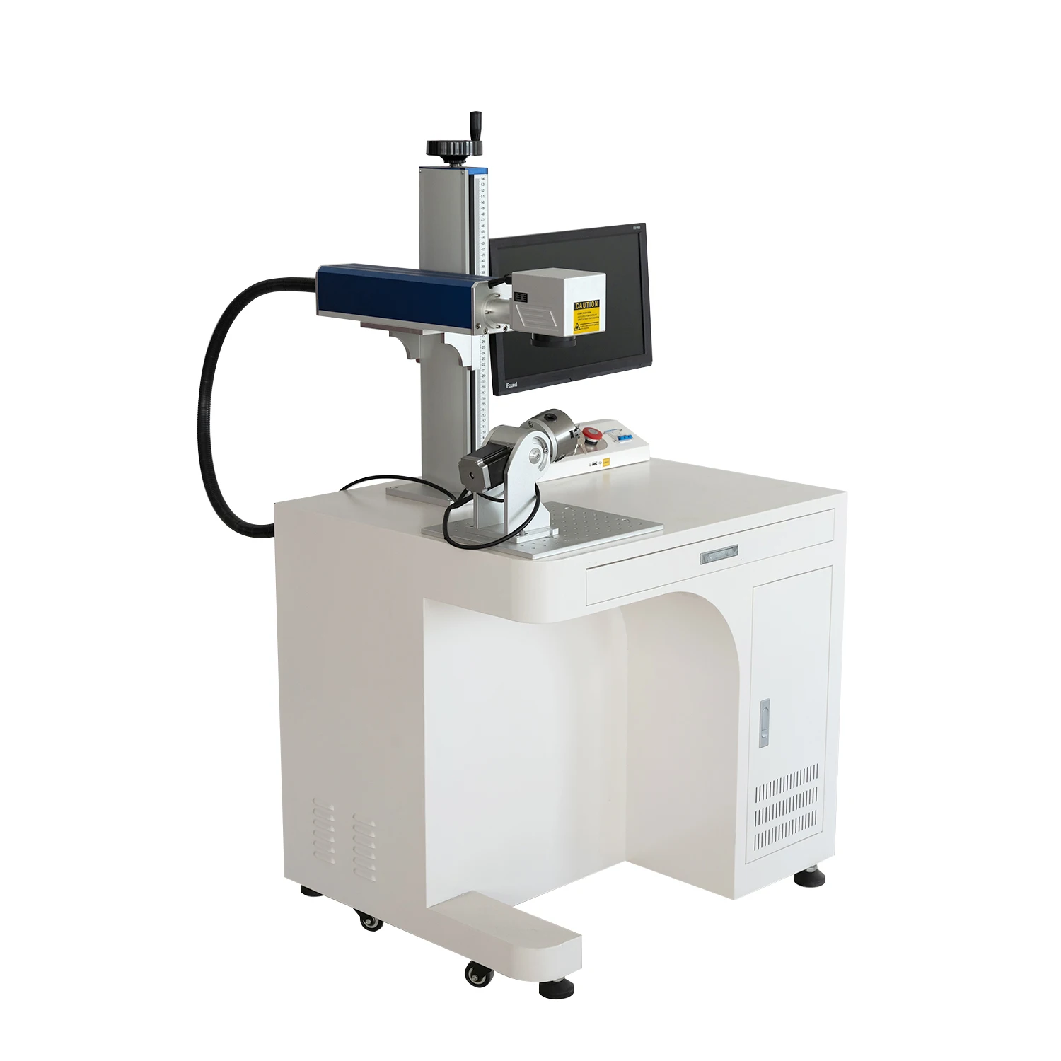 Portable Table Top Laser Marking Machine Iber Laser Plastic Marking Metal Steel Marking Engraving Machine with Rotary Axis