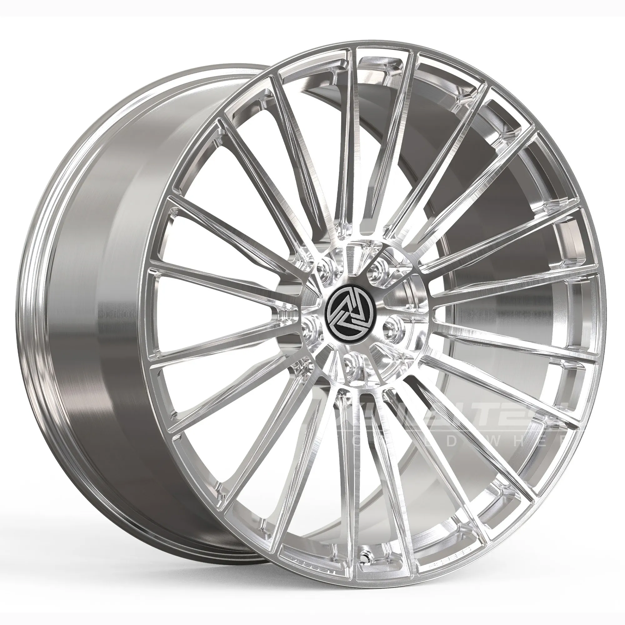 XL Monoblock Deep Concave Hyper Silver Brushed 1-piece Forged Wheel for Mercedes bmw audi Muti-spoke Custom Wheels - Image 1