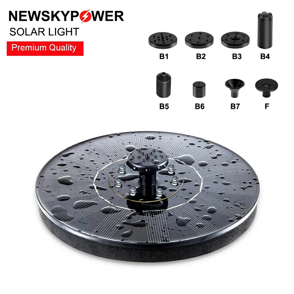 Portable Mini Solar Water Fountain Pool Pond Waterfall Floating Garden Decoration Outdoor Bird Bath Solar Powered Fountain Pump