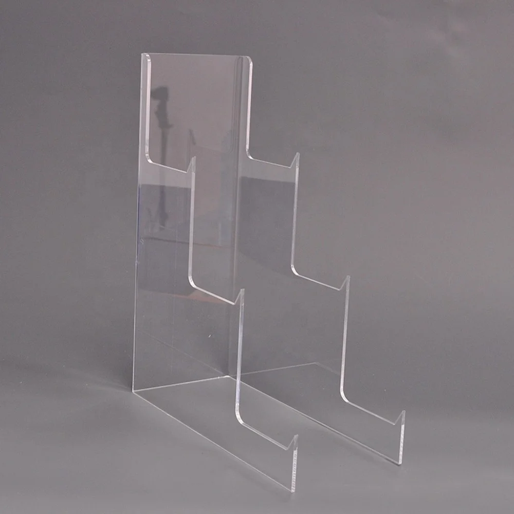 3 Tier Wallet Display Rack for Slatwall Acrylic Wallet Display Stand Purse Display Holder Slatwall Wallet Stand