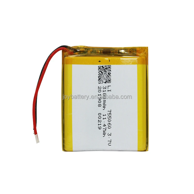 755060 3.7v 3100mah Lithium Ion Lipo Polymer Battery With Pcb - Buy 755060  3.7v 3100mah Battery Pack,755060 3.7v 3100mah Rechargeable Lithium Ion