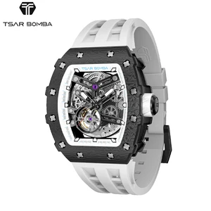 For Luxury Cool 50M Waterproof Rubber Band Sapphire Mirror Luminous Fashion Sport Trend Miyota Brand Mechanical Watch