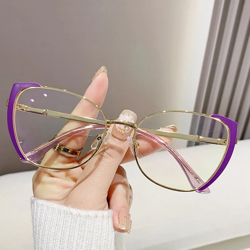 Vintage Eyeglasses With Lavender-Gold Metal Frame & Clear Lens Classy Fashion Vintage Round Eyeglasses | Metal Frame | Rx Glasses  main image 3