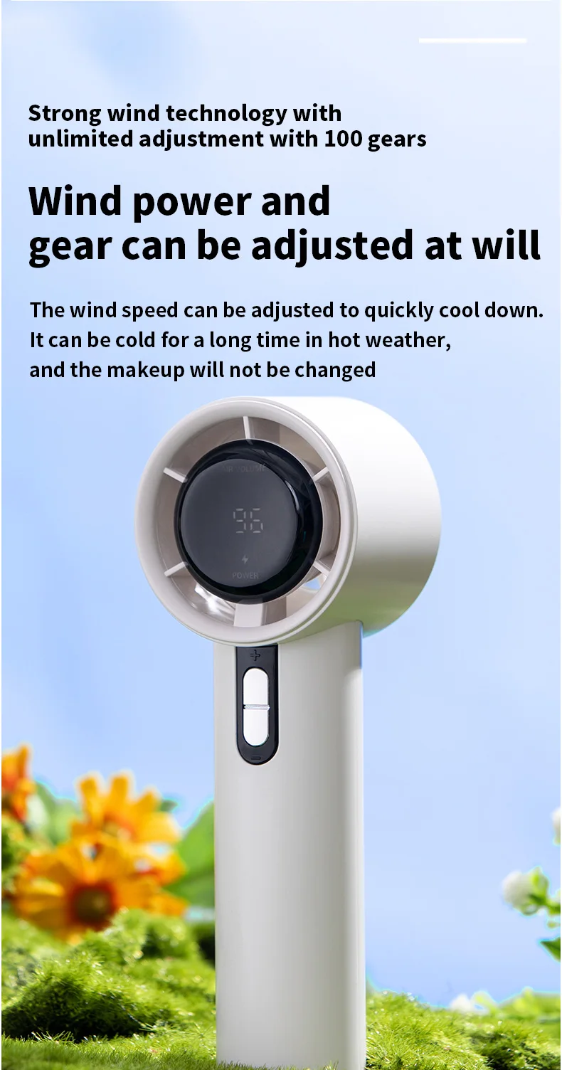 Portable Handheld Hight Speed Turbo Fan 100 Speed Adjustable ...