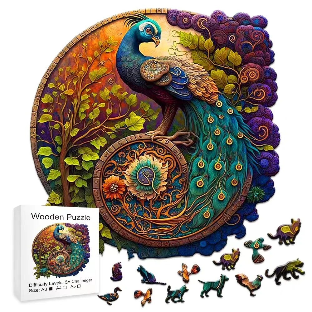 Sea Turtle 3D Puzzle Unique Shape Wood Animal Puzzle Wooden Jigsaw Puzzles for Adults Kids Gift