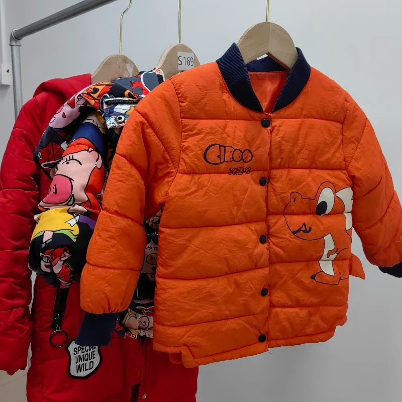 Winter Used Boys and Girls Cartoon Coats Jacket Used Children Clothes  Wholesale Second Hand Clothing in Bales