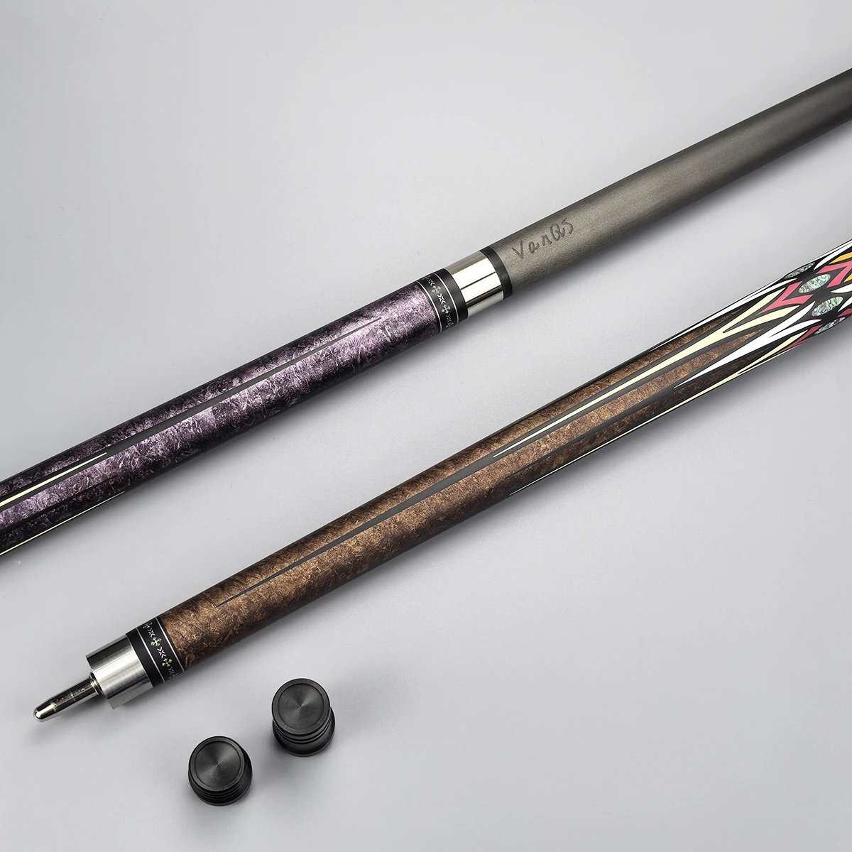 Brown High-Tech Yfen M6 Carbon Fiber Shaft Pool Cue Stick