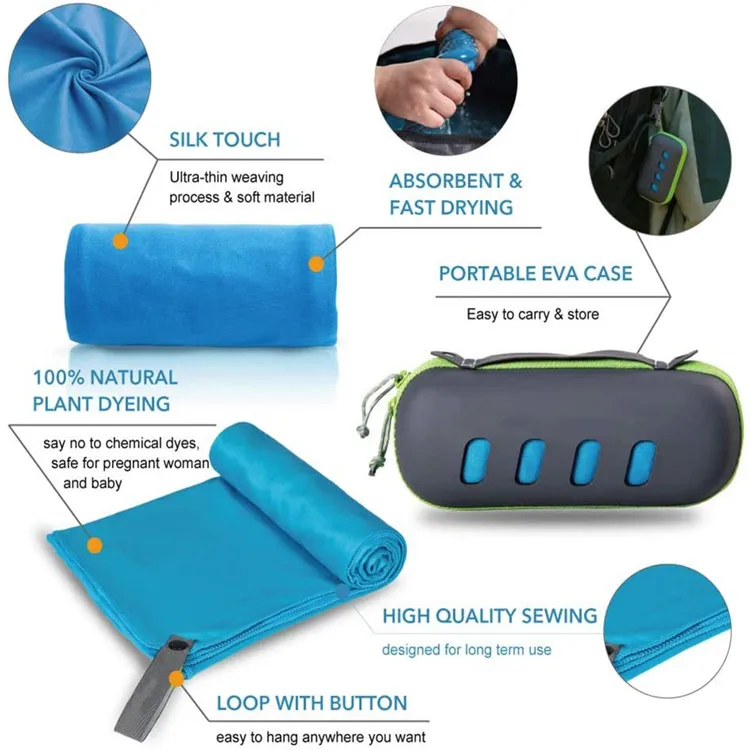 Full Custom Printing Microfiber Suede Quick Dry Towel For Super