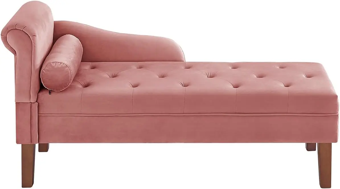 Modern Upholstered Tufted Chaise Lounge Chair,Comfortable Fashional ...