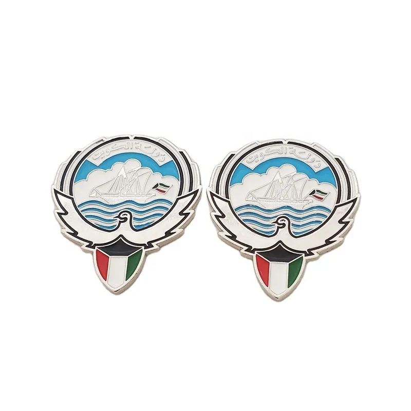 Factory Price Extant Mold Soft Enamel Double Side logo Kuwait Metal Tags
