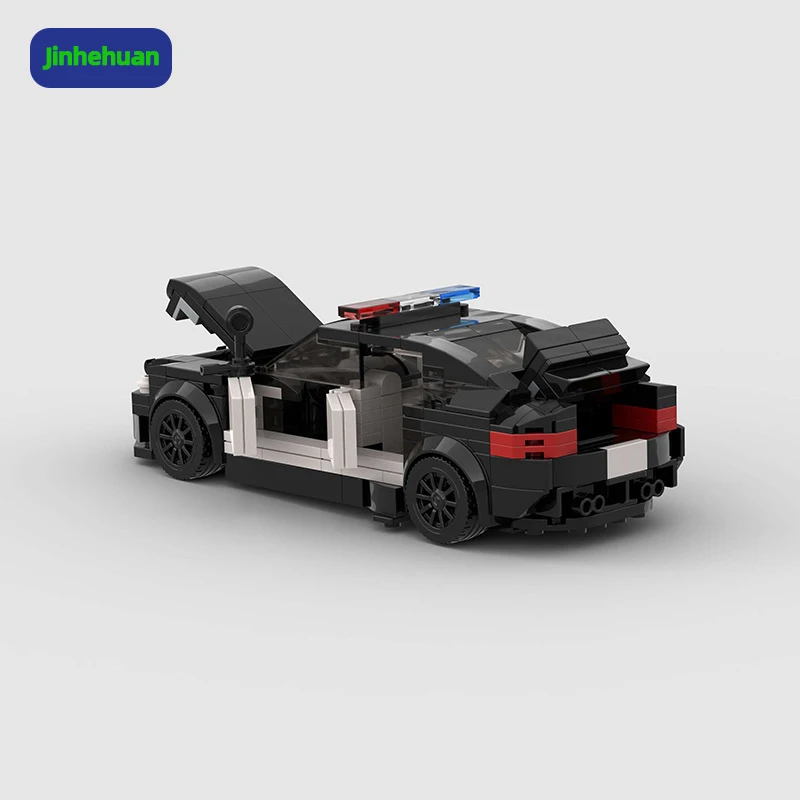 Cheap Building Block Sets White and Black Police Building Blocks