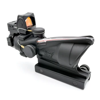 OPP TACTICAL Red And Green Illuminated Tactical Optical Sight Scope 4X32 ACOG with RMR For Hunting