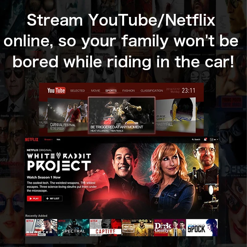 Wireless Carplay Video Box with Netflix & YouTube for Android Auto Intelligent Connection
