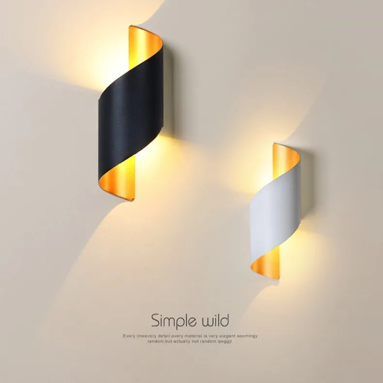 Aluminium Vattentät LED Utomhus Vägglykta, Upp- och Nedljus för Terrassväggar