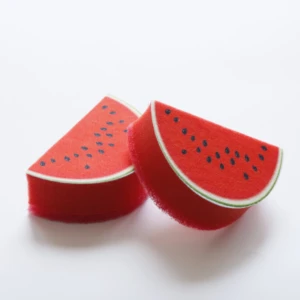 Watermelon pu dishwashing sponge factory direct sale multiple shapes can be customized