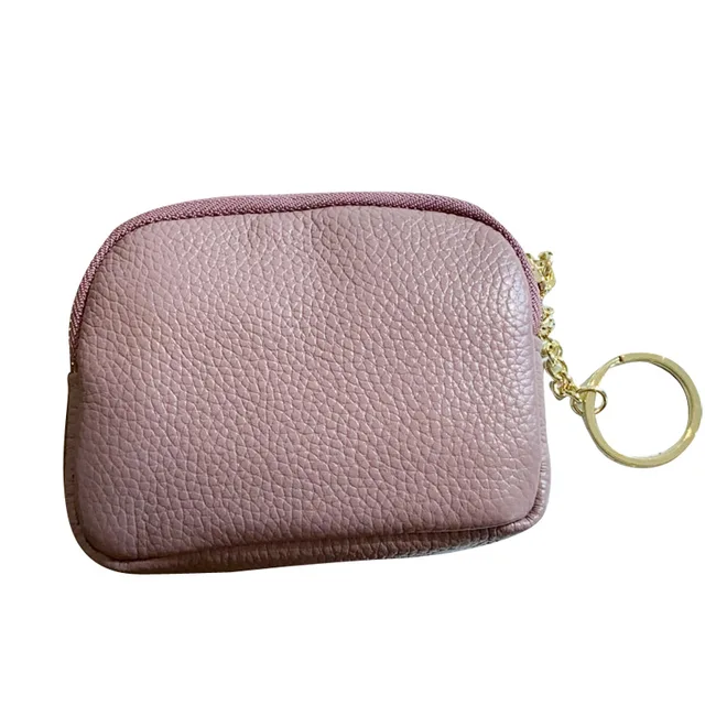 Factory direct sales first-layer cowhide universal mini coin purse women's key ring coin bag genuine leather zipper small wallet