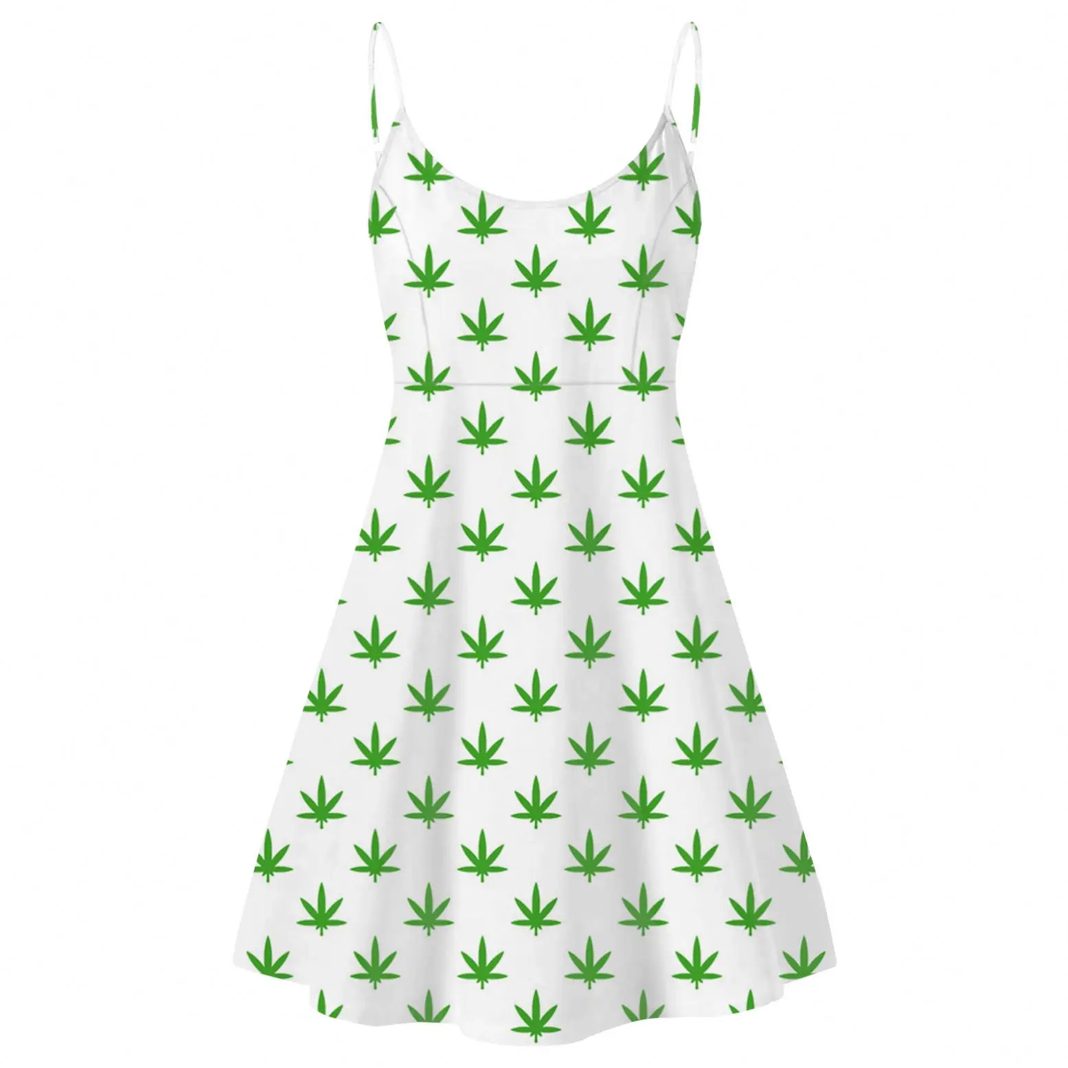 Cannabis leaf popular Batic print sundress