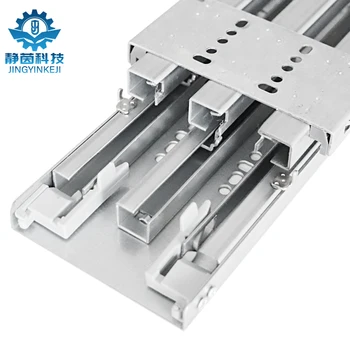 Heavy-Duty Deep Cabinet Drawer Slide Wardrobe Thickened Bearing Bottom Track Earth Guide Rail Damping Buffer Push Pull 80kg