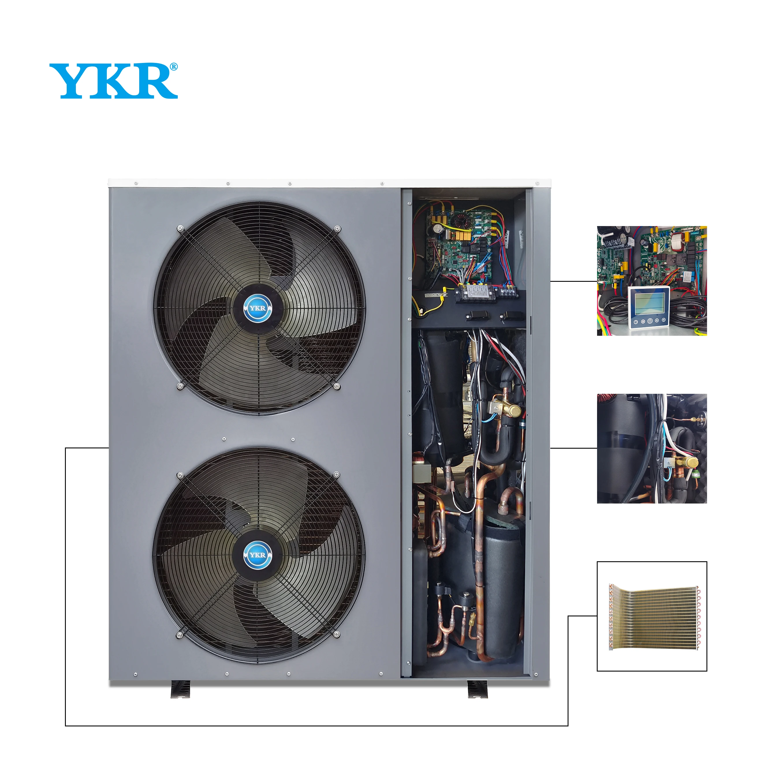 IPX4 Protection Level Air Source Heat Pump Heating Cooling Low Noise Inverter Air to Water Heat Pump