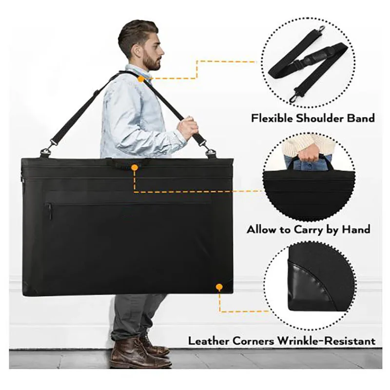 Bview Art Black Art Canvas Portfolio Case Light Weight Art Portfolio