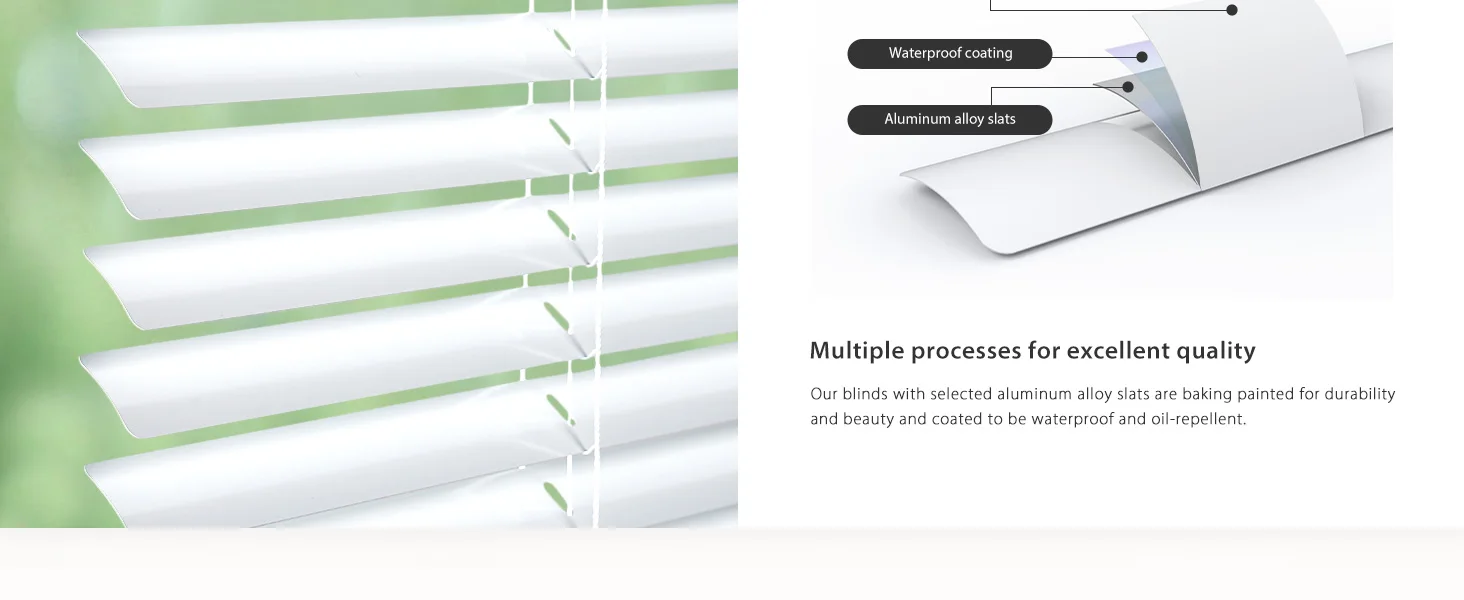 Custom Mini Blinds Aluminum Slat Blinds Blackout Horizontal