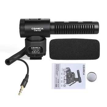 COMICA CVM-V20 Cardioid Polar Pattern Condenser Shotgun Video Microphone on Camera Mic for DSLR Cameras Smartphones
