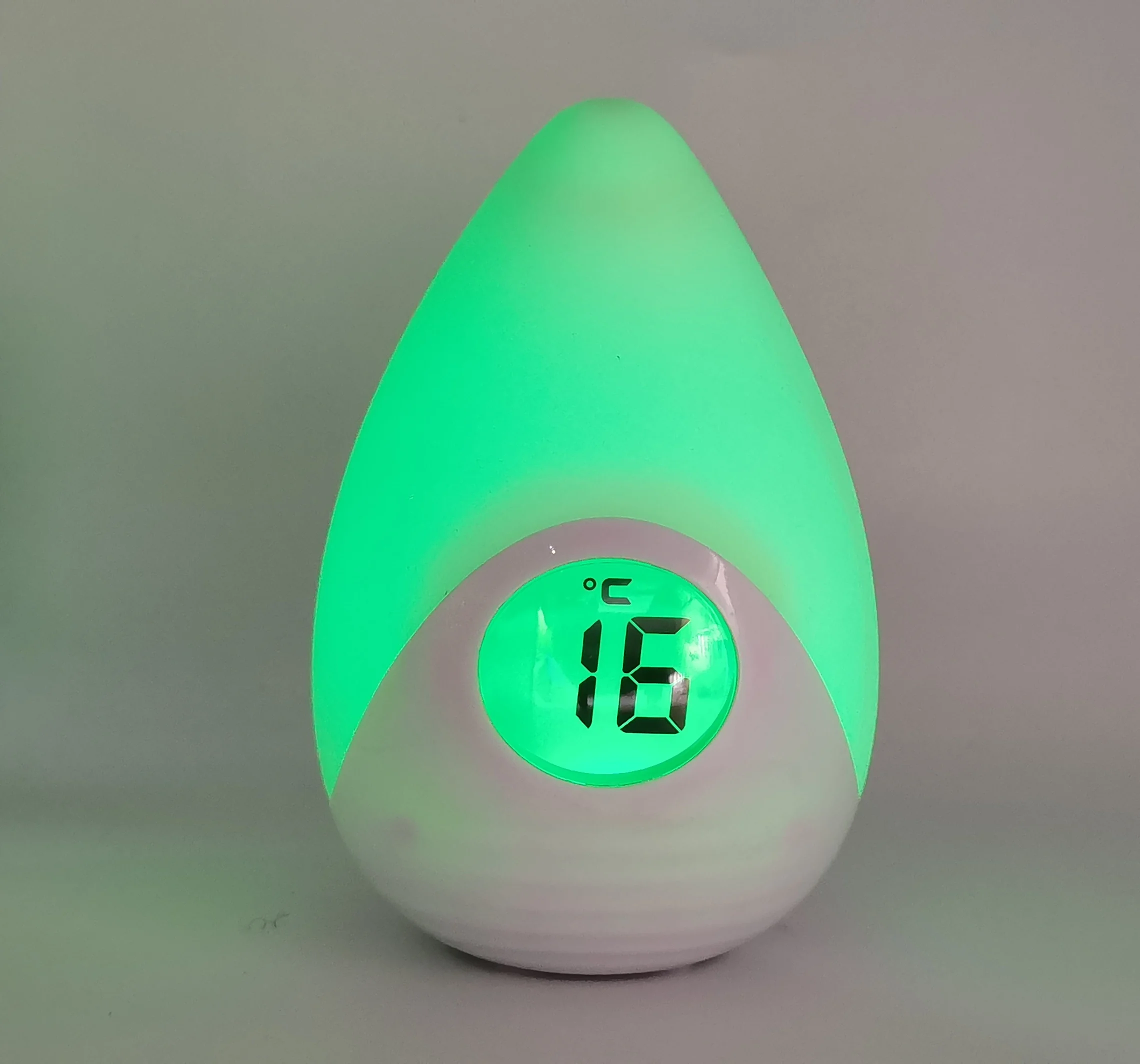 Silicone Egg Color Change Led Night Light With Thermometer,Baby Night