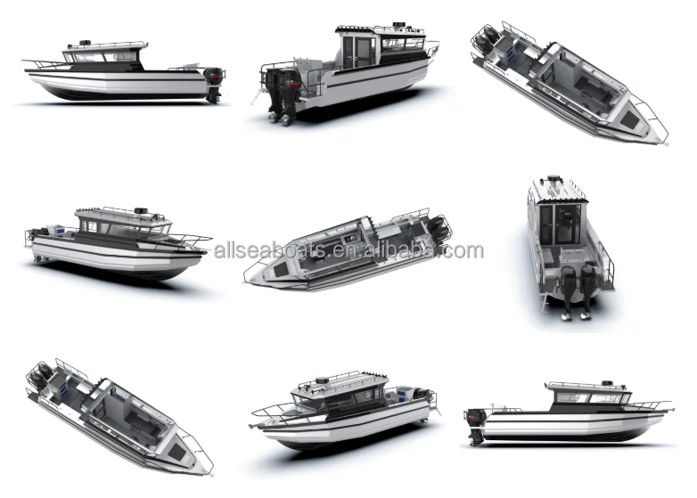 30ft 9m Aluminium Motor Boat Walk Around Cruiser Center Cabin Fishing