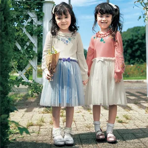 High Cute Style Girls' Long Sleeve Cotton Floral Print Fairy Tutu Dress Princess Party Dress 3-8 Years Old Clothes for Kids